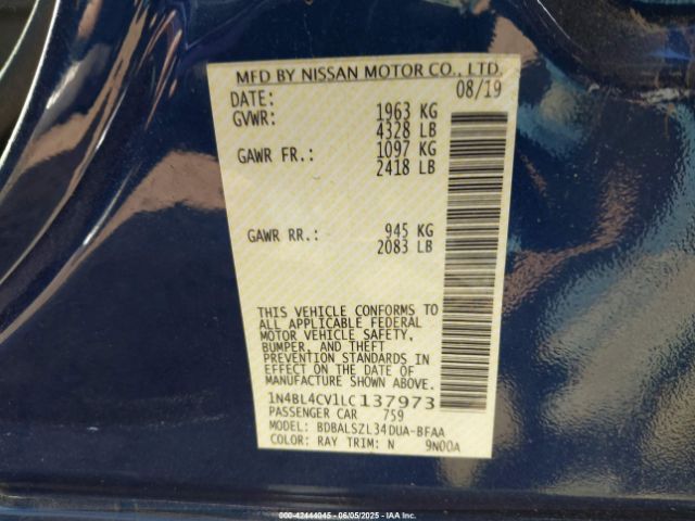2020 NISSAN ALTIMA 1N4BL4CV1LC137973 Photo 8