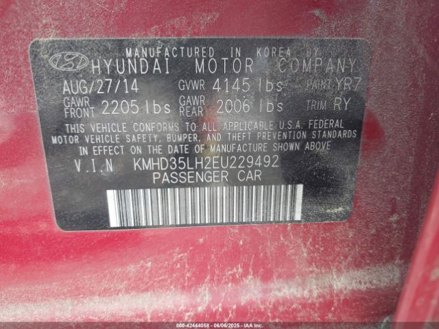 KMHD35LH2EU229492 Hyundai ELANTRA GT