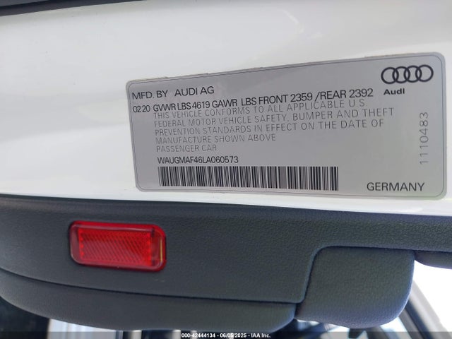 2020 AUDI A4 WAUGMAF46LA060573 Photo 8