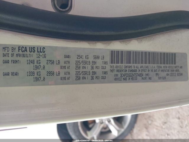 2017 DODGE JOURNEY 3C4PDDGG2HT574854 Photo 8