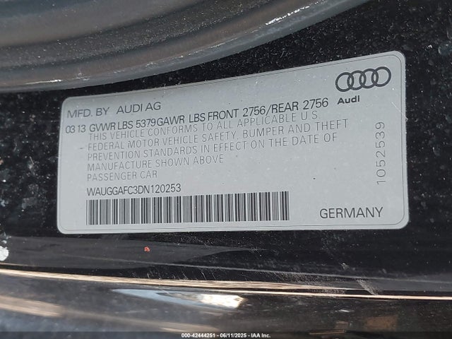 2013 AUDI A6 WAUGGAFC3DN120253 Photo 8