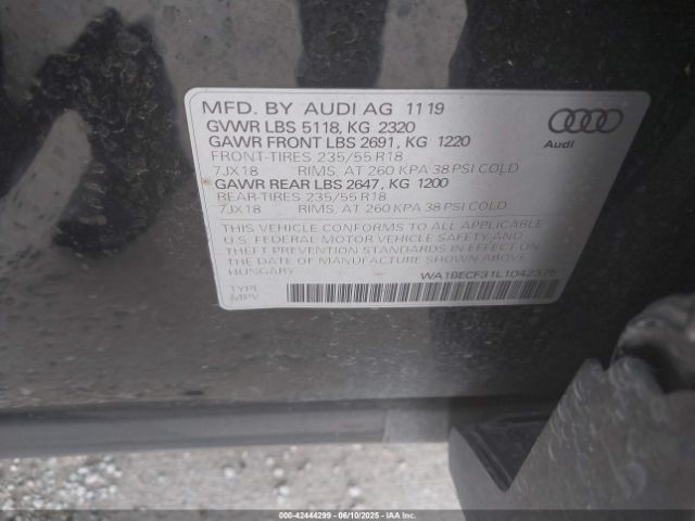 WA1BECF31L1042375 Audi Q3