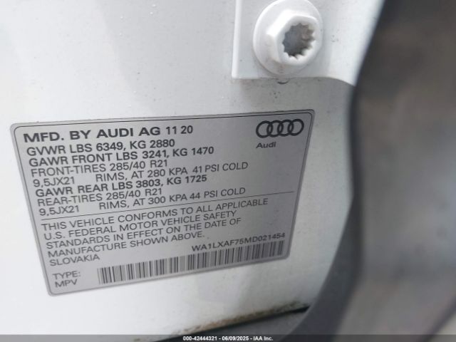 2021 AUDI Q7 WA1LXAF75MD021454 Photo 8