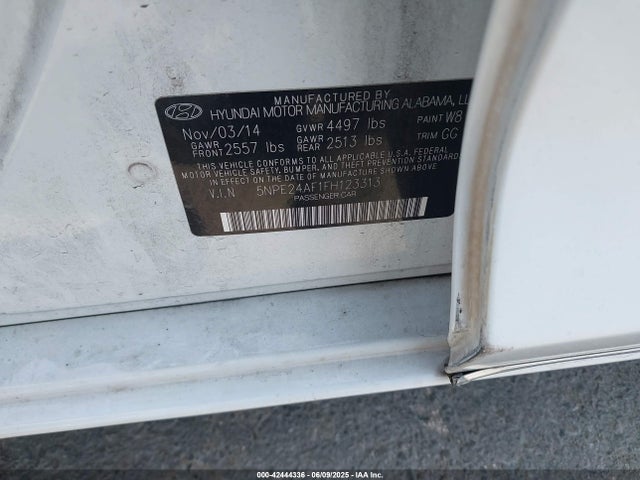 5NPE24AF1FH123313 Hyundai dohc gdi theta-ii