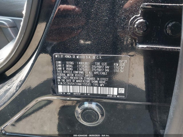 3CZRU5H7XNM715585 Honda r18z9