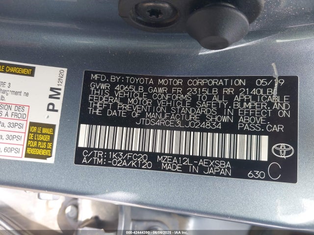 JTDS4RCE3LJ024834 Toyota m20-fks