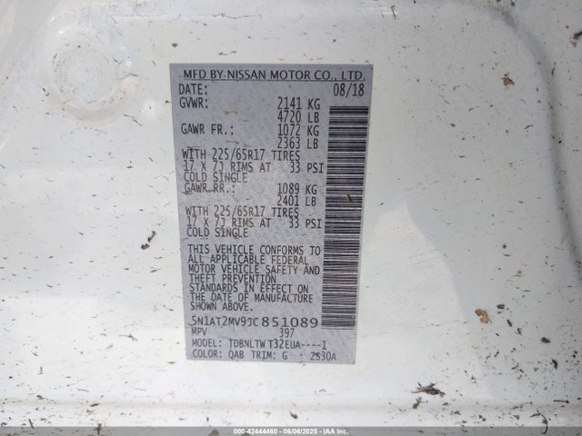 5N1AT2MV9JC851089 Nissan 2018