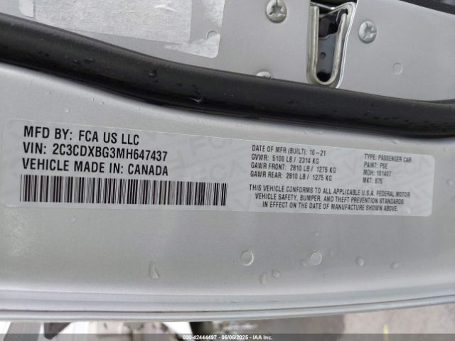 2C3CDXBG3MH647437 Dodge Charger