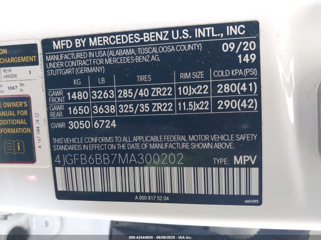 Mercedes-Benz m256 2021 4JGFB6BB7MA300202 Image 9