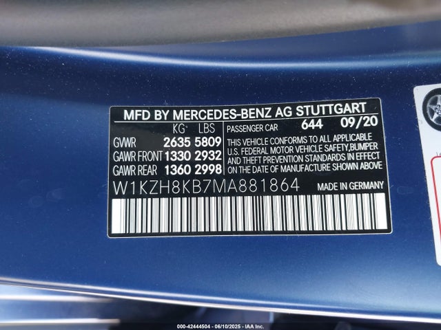 W1KZH8KB7MA881864 Mercedes-Benz m177