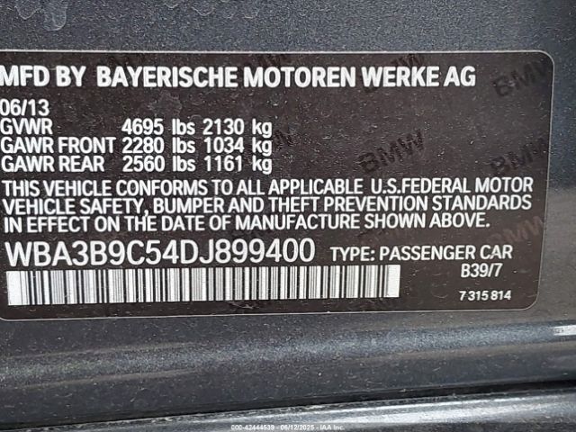 2013 BMW 335I WBA3B9C54DJ899400 Photo 8