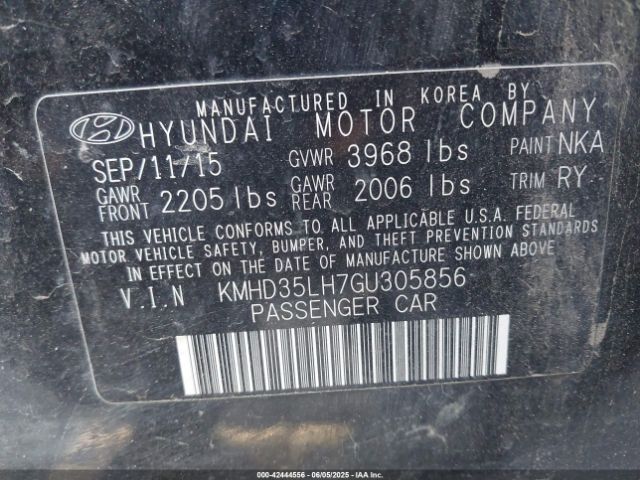 KMHD35LH7GU305856 Hyundai ELANTRA GT