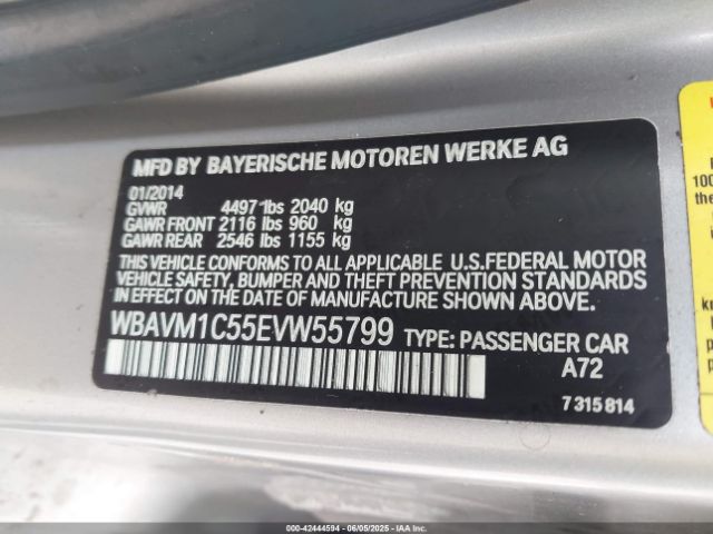 WBAVM1C55EVW55799 BMW X1 Sdrive28i