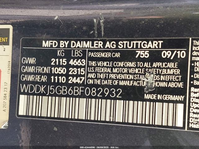 2011 MERCEDES-BENZ E 350 WDDKJ5GB6BF082932 Photo 8