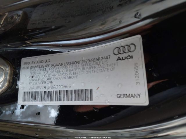 2009 AUDI S5 WAURV78T89A010666 Photo 8