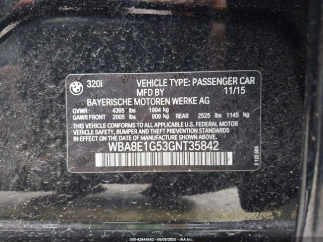 WBA8E1G53GNT35842 BMW 320i