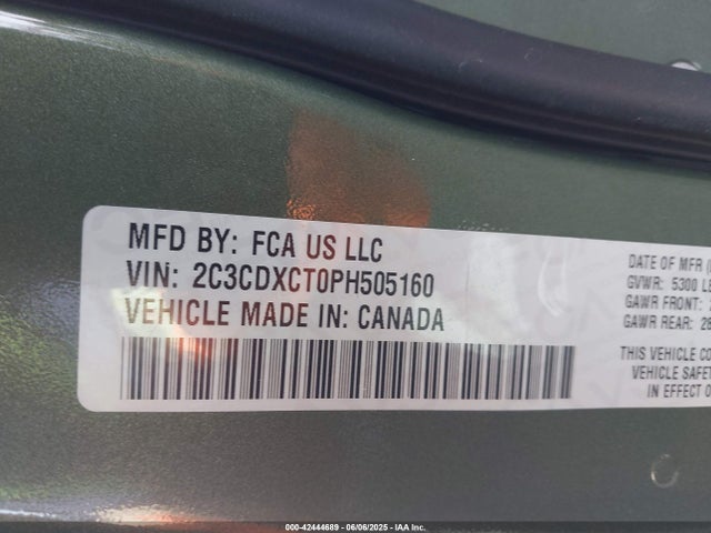 Dodge 2023 2023 2C3CDXCT0PH505160 Image 9