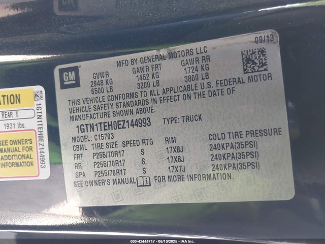 1GTN1TEH0EZ144993 GMC lv3 - vvt, aluminum, e85 max