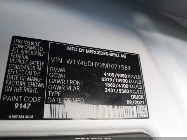 W1Y4EDHY2MT071589 Mercedes-Benz om642