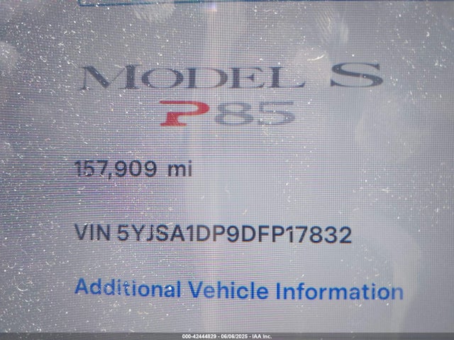 2013 TESLA MODEL S 5YJSA1DP9DFP17832 Photo 6