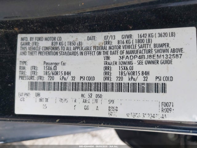 Ford 2014 2014 3FADP4BJ8EM132587 Image 9