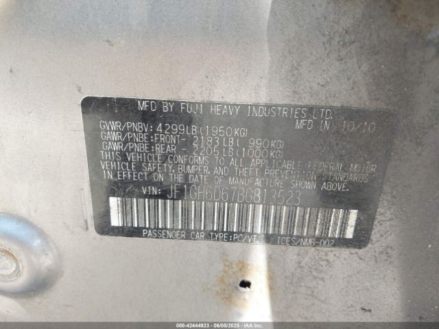 2011 SUBARU IMPREZA OUTBACK SPORT JF1GH6D67BG813523 Photo 8