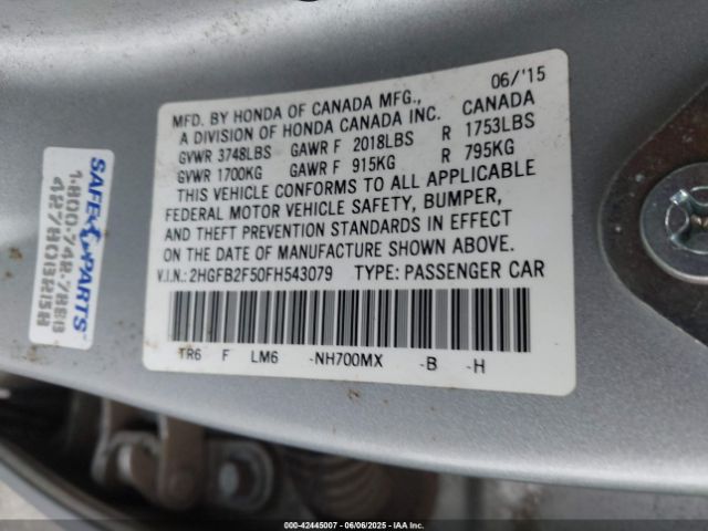 2HGFB2F50FH543079 Honda Civic Lx