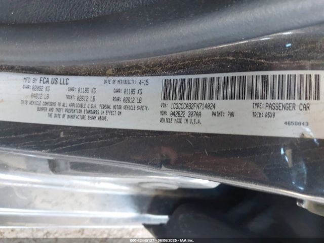 2015 CHRYSLER 200 1C3CCCAB2FN714024 Photo 8