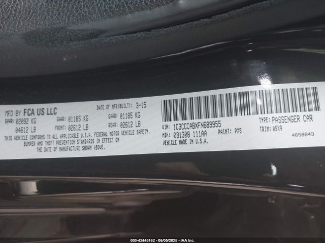 2015 CHRYSLER 200 1C3CCCABXFN689955 Photo 8