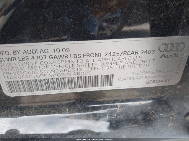 2010 AUDI A4 WAUEFAFL6AN024882 Photo 8