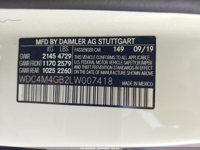 2020 MERCEDES-BENZ GLB 250 WDC4M4GB2LW007418 Photo 8