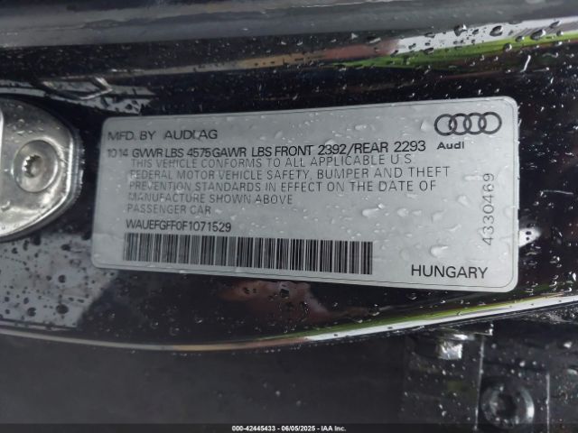 WAUEFGFF0F1071529 Audi A3 2.0t Premium