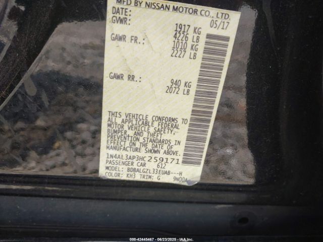 2017 NISSAN ALTIMA 1N4AL3AP3HC259171 Photo 8