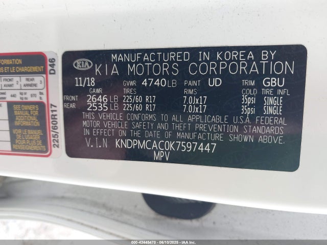 KIA gdi theta ii 2019 KNDPMCAC0K7597447 Image 9