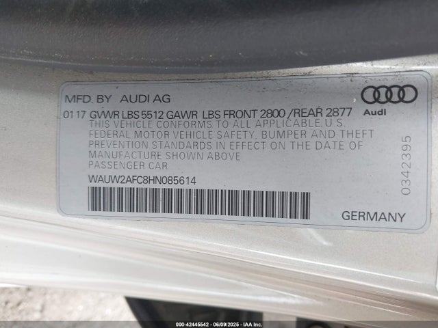 2017 AUDI A7 WAUW2AFC8HN085614 Photo 8