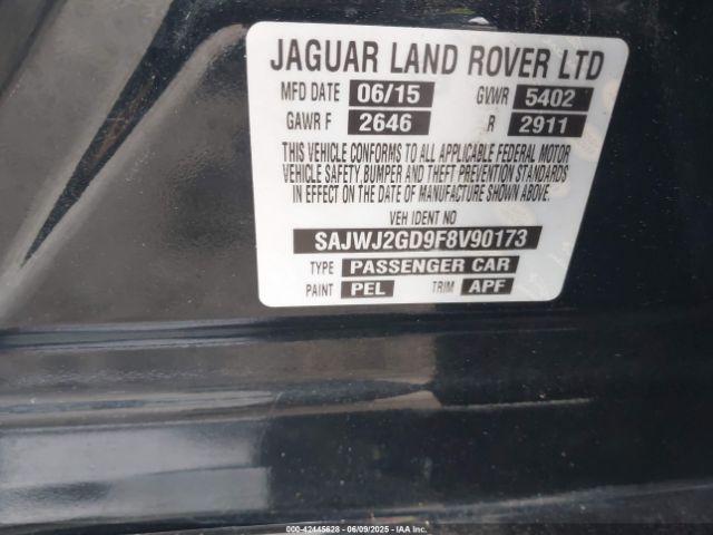 2015 JAGUAR XJ SAJWJ2GD9F8V90173 Photo 8