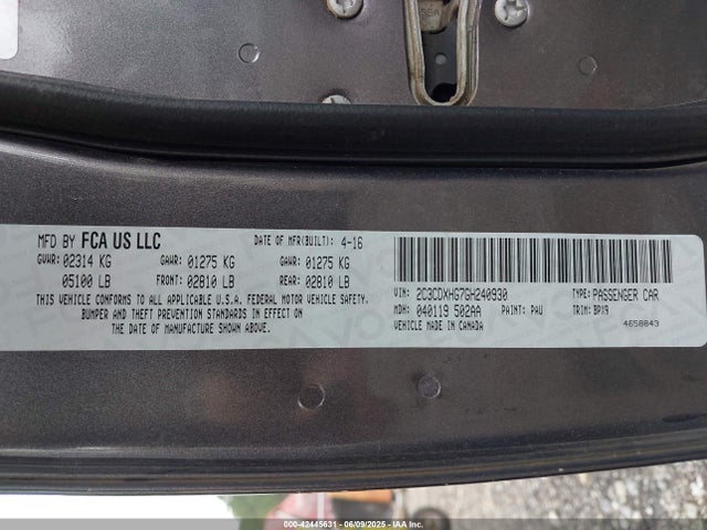 Dodge Charger 2016 2C3CDXHG7GH240930 Image 9