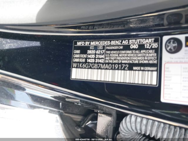 2021 MERCEDES-BENZ S 580 W1K6G7GB7MA019172 Photo 8