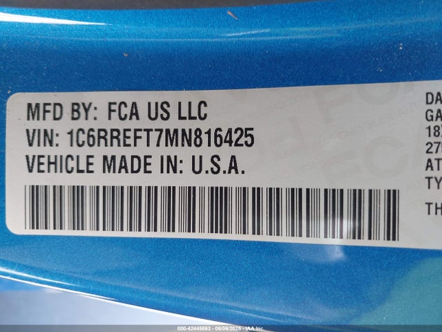 RAM 1500 2021 1C6RREFT7MN816425 Image 9