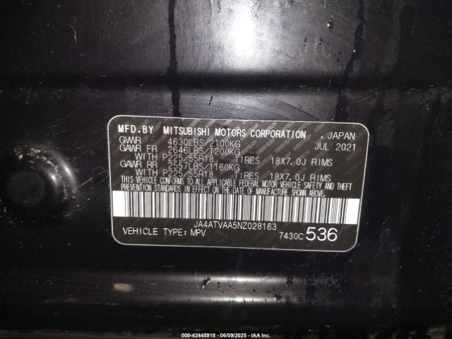 2022 MITSUBISHI ECLIPSE CROSS JA4ATVAA5NZ028163 Photo 8