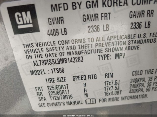 2021 CHEVROLET TRAILBLAZER KL79MSSL8MB143283 Photo 8
