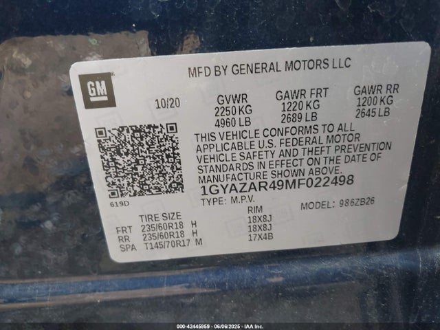 2021 CADILLAC XT4 1GYAZAR49MF022498 Photo 8