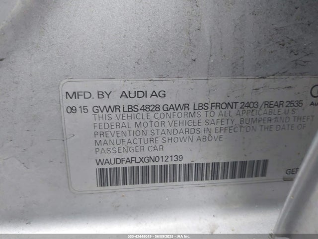 2016 AUDI A4 WAUDFAFLXGN012139 Photo 8