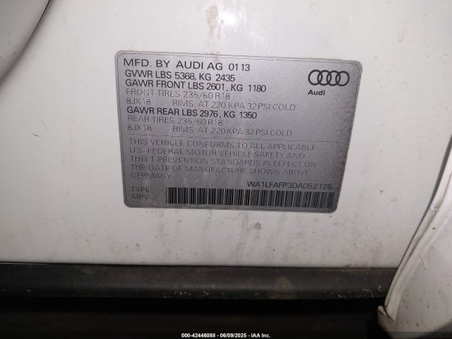 2013 AUDI Q5 WA1LFAFP3DA052125 Photo 8
