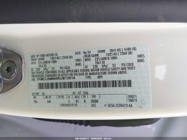 2024 FORD ESCAPE 1FMCU9MN8RUB13014 Photo 8
