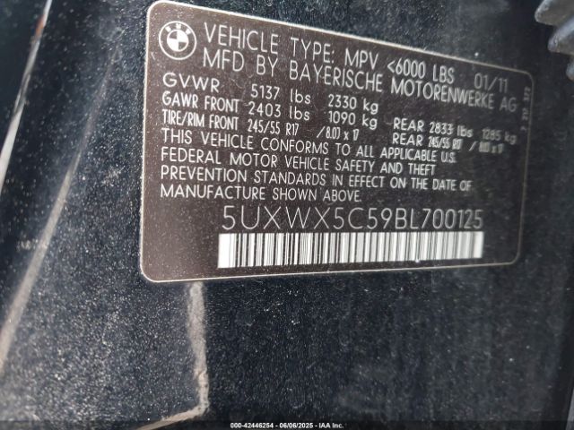 2011 BMW X3 5UXWX5C59BL700125 Photo 8