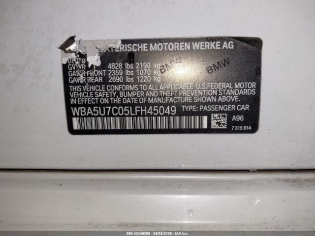 2020 BMW 3 SERIES WBA5U7C05LFH45049 Photo 8
