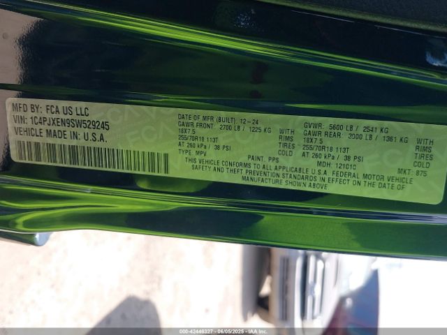 1C4PJXEN9SW529245 Jeep Wrangler 4-door Sahara 4x4