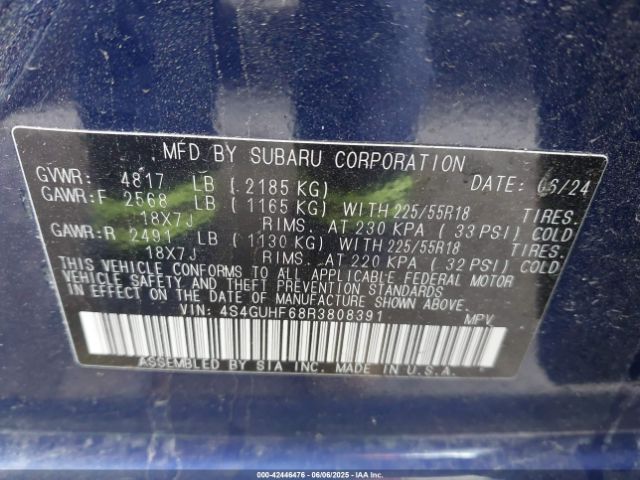 2024 SUBARU CROSSTREK 4S4GUHF68R3808391 Photo 8