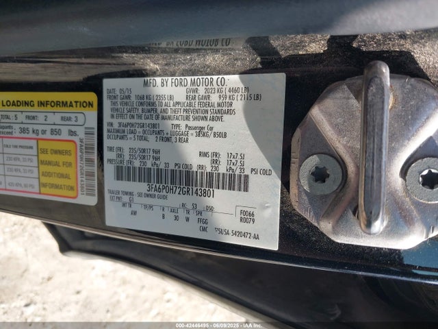 Ford 2016 2016 3FA6P0H72GR143801 Image 9